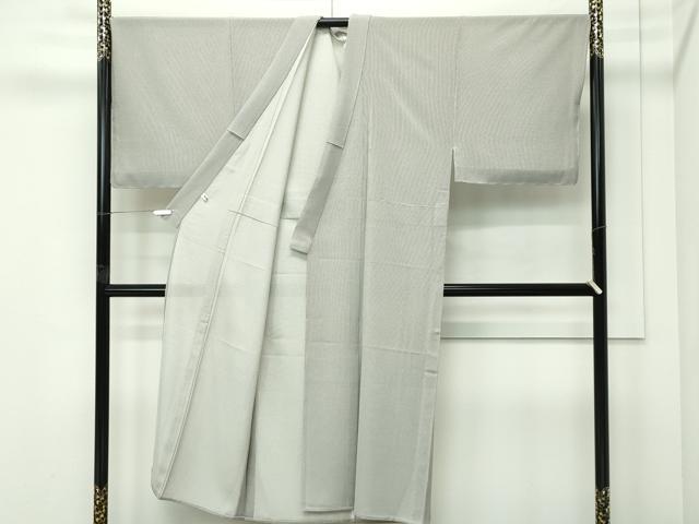 平和屋本店*極上 男性 夏物 江戸小紋 絽 万筋 藤煤竹色×絹鼠色 逸品 未使用 CZAA5739s6
