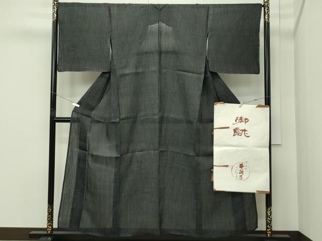 平和屋本店*極上 夏物 重要無形文化財 本場宮古上布 立涌文様 井筒屋謹製 苧麻 たとう紙付き 逸品 CZAA5767s6