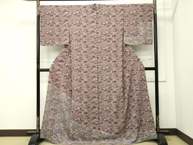 平和屋本店●最高級 城間栄順 本場琉球紅型 訪問着 風景文 三越扱い 逸品 CZAA5770s6