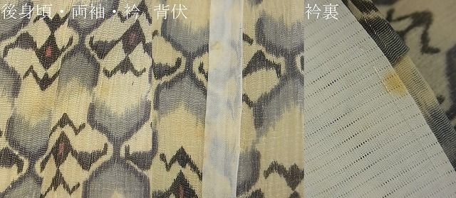 平和屋着物■夏物 小紋 幾何学文様 DAAF4938ud