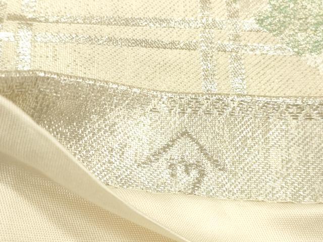 平和屋着物■六通柄袋帯 意匠撚糸織 草花丸文 金銀糸 正絹 逸品 DAAH7607sf