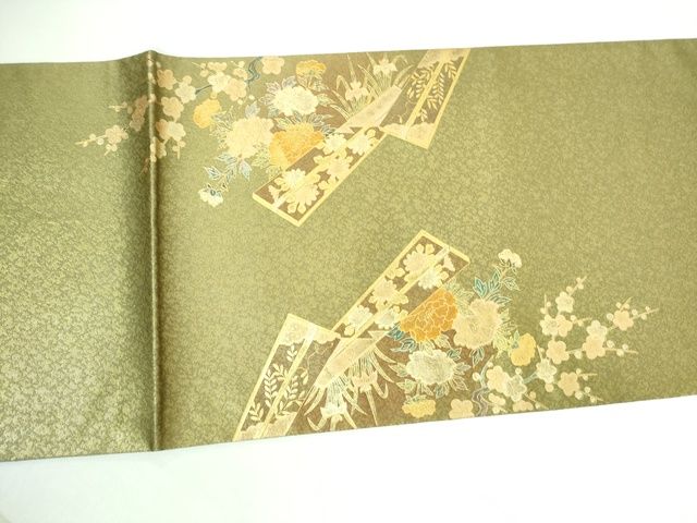 平和屋着物■太鼓柄袋帯 御所車花文 金銀彩 逸品 DAAH8848ic