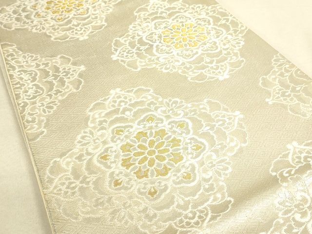 平和屋着物◎六通柄袋帯 正倉院花文 金銀糸 逸品 DAAI2657ox
