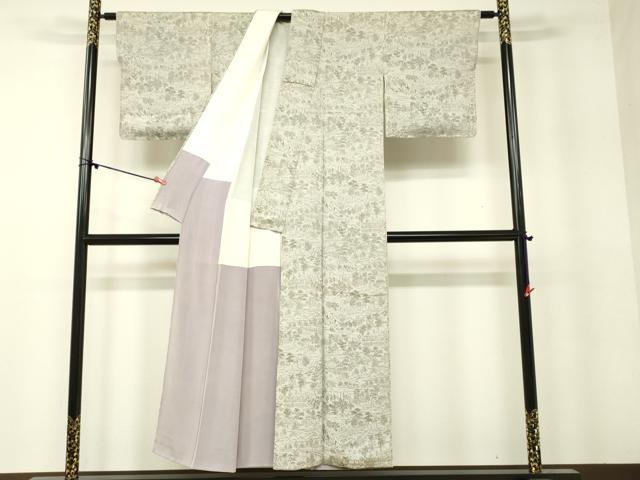 平和屋着物■上質なお召 人物風景文 正絹 逸品 DAAI2887ox