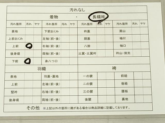 平和屋着物■長襦袢 無双仕立て 菊地紋 暈し染め 正絹 逸品 DAAI2956ox