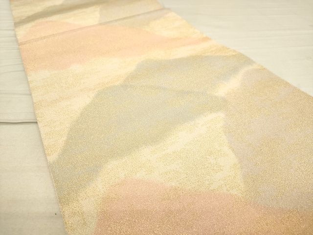 平和屋着物◎全通柄袋帯 砂子綴れ 重山 金糸 逸品 DAAI3800tw