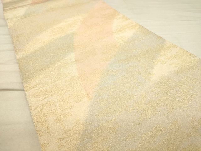 平和屋着物◎砂子綴れ 全通柄袋帯 抽象文様 金糸 逸品 DAAI3848tw