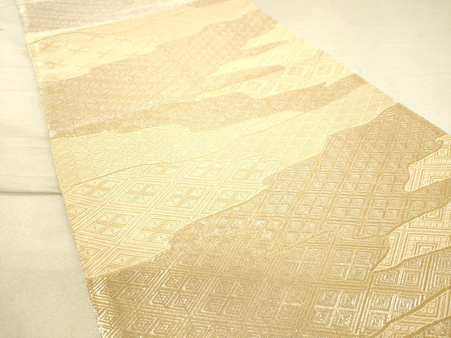 平和屋着物◎佐賀錦 六通柄袋帯 霞取り吉祥文 金糸 逸品 DAAI3960tw