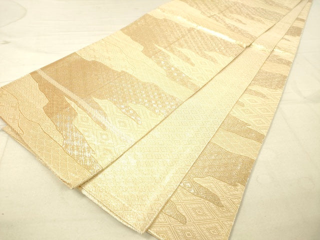 平和屋着物◎佐賀錦 六通柄袋帯 霞取り吉祥文 金糸 逸品 DAAI3960tw
