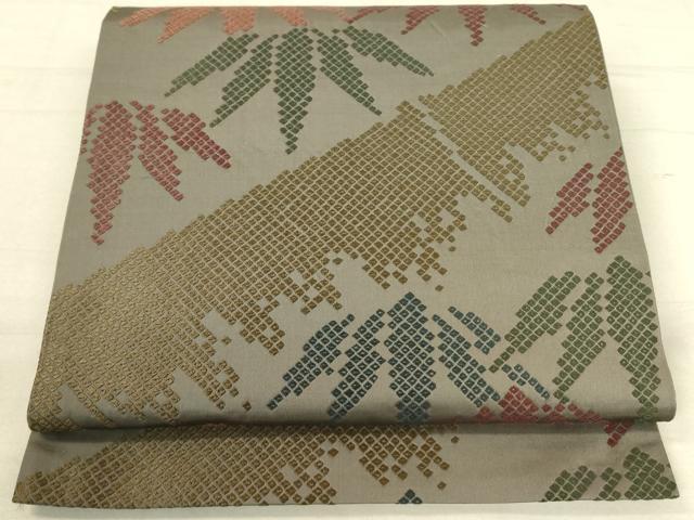 平和屋着物◎六通柄袋帯 笹竹文 逸品 DAAI4189yyy