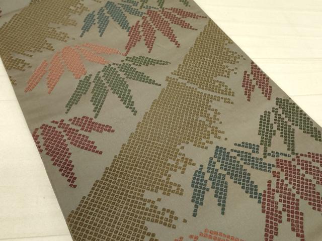 平和屋着物◎六通柄袋帯 笹竹文 逸品 DAAI4189yyy