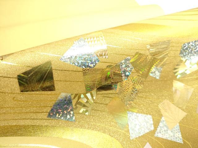 平和屋着物●太鼓柄袋帯 箔散らし 金彩 引箔 正絹 逸品 DAAJ1452ic