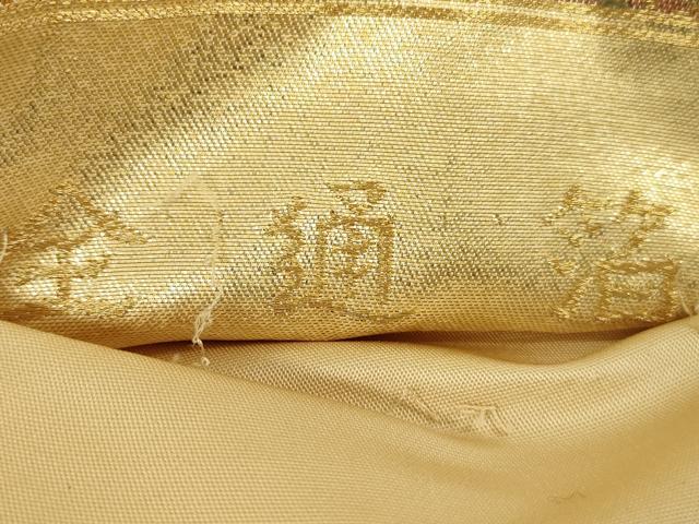 平和屋着物●六通柄袋帯 蒔絵天井文 金糸 金通箔 逸品 DAAJ3779jm