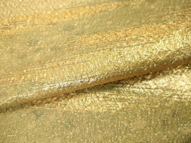 平和屋着物●六通柄袋帯 霞文 金糸 正絹 逸品 DAAJ3825jm