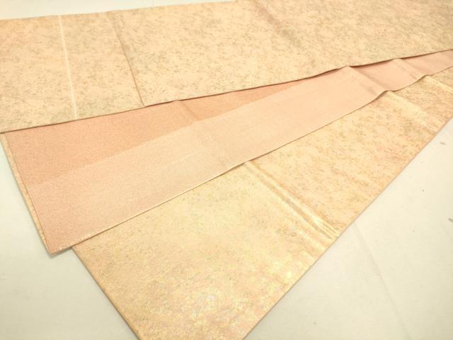 平和屋着物◎両面 全通柄袋帯 霞文 金糸 引箔 正絹 逸品 DAAJ4449re