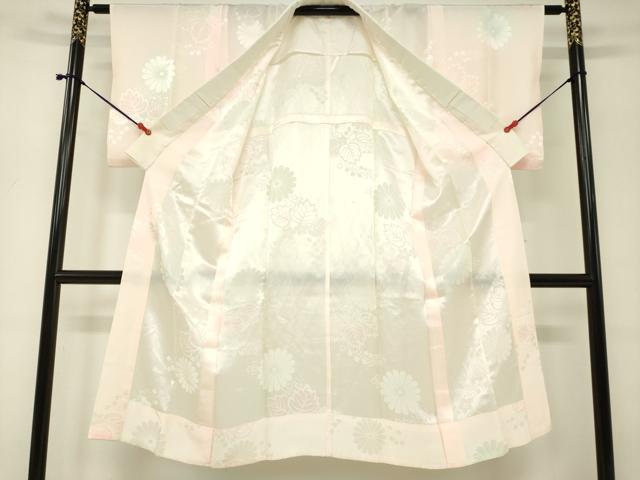 平和屋着物■長襦袢 無双仕立て 草花地紋 暈し染め 洗える着物 DAAJ4779tw