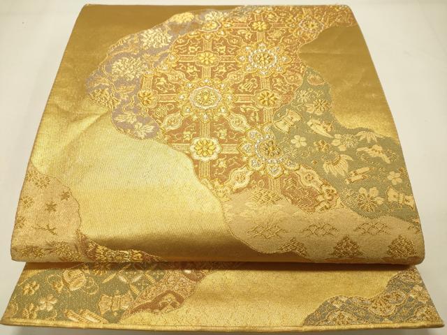 平和屋着物◎六通柄袋帯 北倉錦 道長取有匠紋 金銀糸 引箔 正絹 逸品 DAAJ7728fc