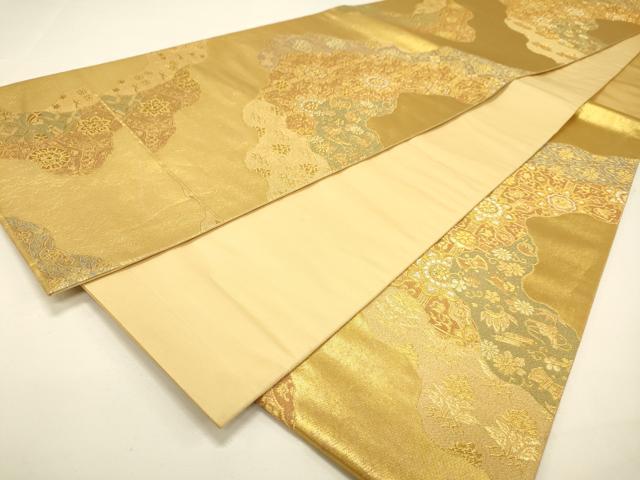 平和屋着物◎六通柄袋帯 北倉錦 道長取有匠紋 金銀糸 引箔 正絹 逸品 DAAJ7728fc