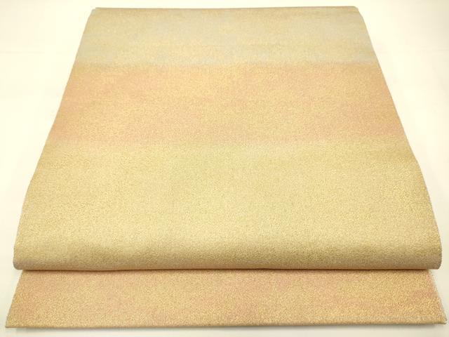 平和屋着物◎全通柄袋帯 霞文 金糸 正絹 逸品 DAAK2449zy