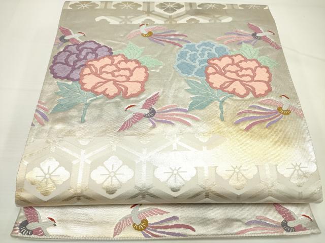 平和屋着物◎佐賀錦 六通柄袋帯 唐織 鳳凰花文 金銀糸 正絹 逸品 DAAK2761ob