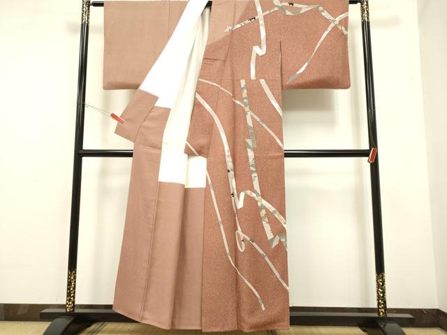 平和屋着物●訪問着 蔓帯花文 金彩 正絹 逸品 DAAK3575du
