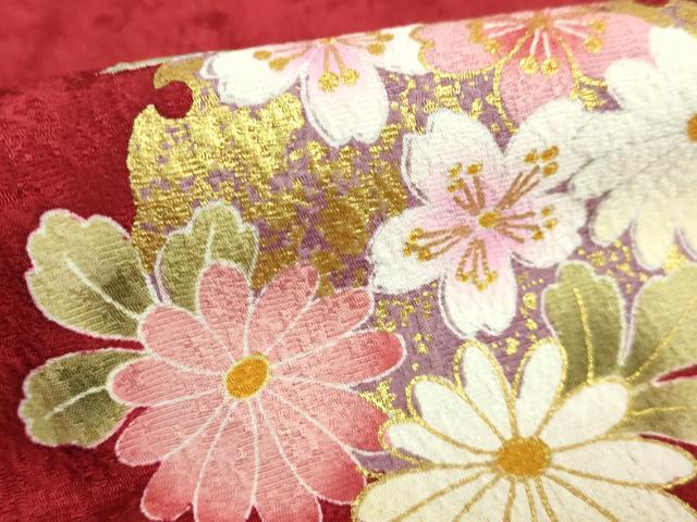 平和屋着物●豪華振袖 雪輪舞桜 暈し染め 金彩 正絹 逸品 DAAK4431ic