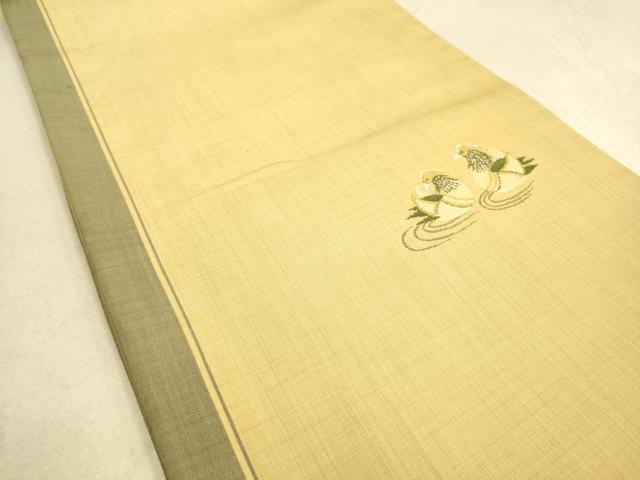 平和屋着物◎太鼓柄袋帯 鴛鴦文 正絹 逸品 DAAK5591re