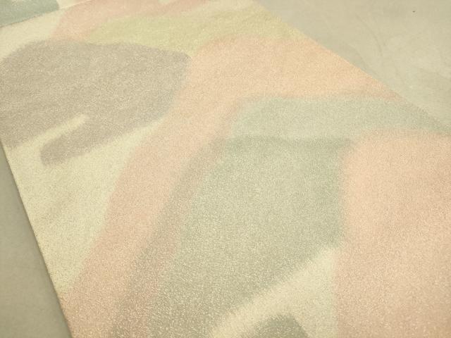平和屋着物◎砂子綴れ 全通柄袋帯 霞遠山文 銀糸 正絹 逸品 DAAK5600re