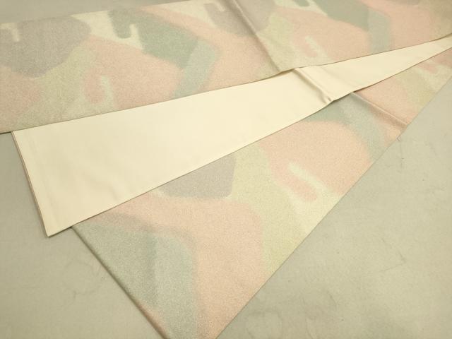 平和屋着物◎砂子綴れ 全通柄袋帯 霞遠山文 銀糸 正絹 逸品 DAAK5600re