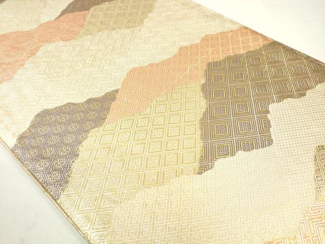 平和屋着物◎佐賀錦 全通柄袋帯 霞取り吉祥文 金糸 正絹 逸品 DAAK7669xg