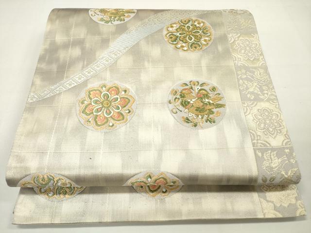 平和屋着物◎六通柄袋帯 古代の旅 蝋纈と正倉院華文 金糸 正絹 逸品 DAAK7690xg