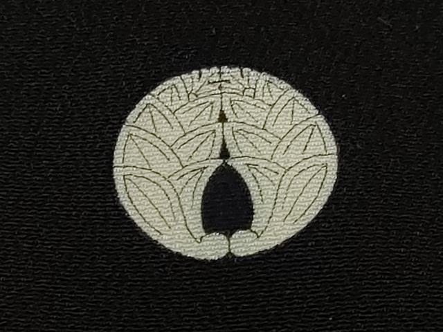 平和屋着物■豪華黒留袖 作家物 駒刺繍 飛鶴花文 金銀彩 正絹 逸品 DAAL1362ma