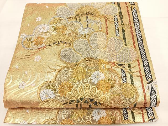 平和屋着物◎佐賀錦 西陣 橋本清織物謹製 六通柄袋帯 松 平和屋着物◎佐賀錦 西陣 橋本清織物謹製 六通柄袋帯 松