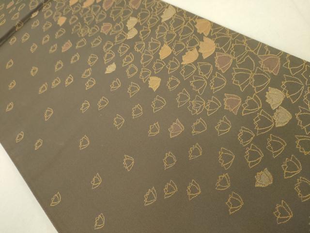 平和屋着物■六通柄袋帯 舞花文 金糸 正絹 逸品 DAAL4124jm
