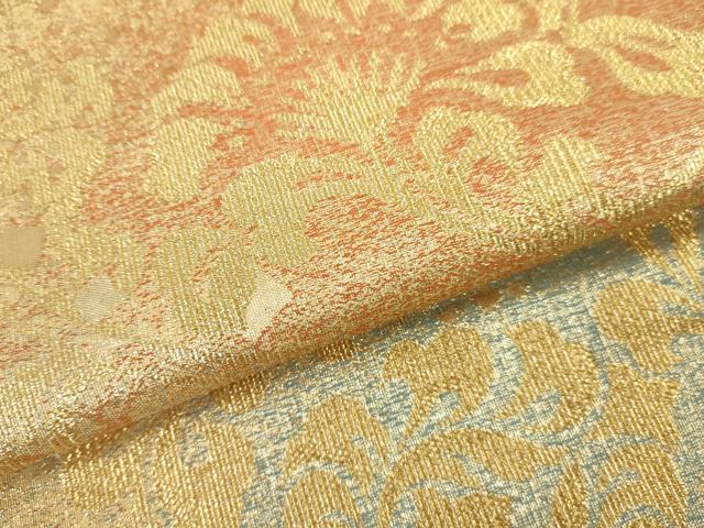 平和屋着物■六通柄袋帯 花唐草文 金糸 正絹 逸品 DAAL4151jm