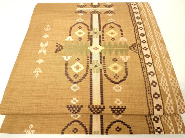 平和屋着物◎六通柄袋帯 千歳 抽象文様 正絹 逸品 DAAL6048fc
