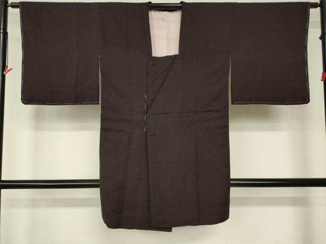 平和屋着物■道行コート 霞文 ロング丈 正絹 逸品 DAAM9584cm