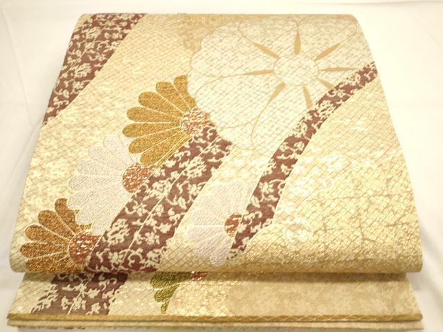 平和屋着物■六通柄袋帯 夢小袖 金糸 正絹 逸品 DAAN7674op