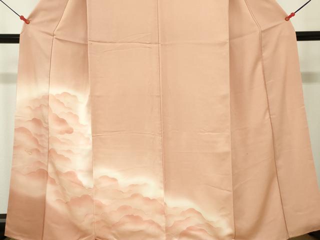 平和屋着物■色留訪問着 地紋起こし 雲文 暈し染め 正絹 逸品 DAAO3567ob