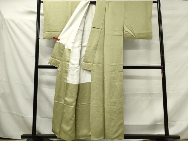 平和屋着物■色留訪問着 風景飛鶴花文 金糸 正絹 逸品 DAAO3643ob