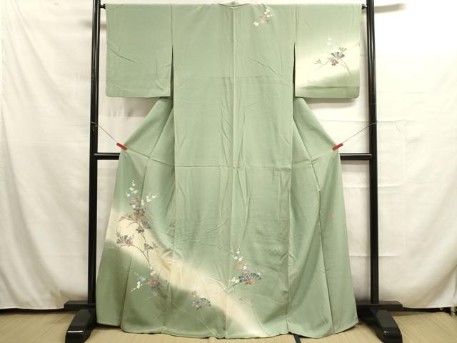 平和屋着物■訪問着 作家物 枝花文 暈し染め 正絹 逸品 DAAO4752tw