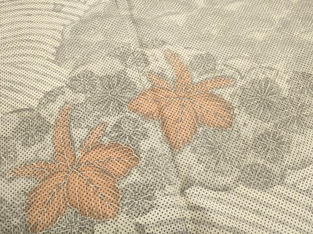平和屋着物■本場大島紬 訪問着 手描き 雲取り立波花文 正絹 逸品 DAAO4773tw