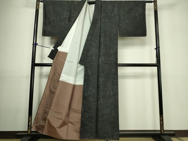平和屋着物■本場大島紬 御所車吉祥花文 正絹 逸品 DAAO5163zy