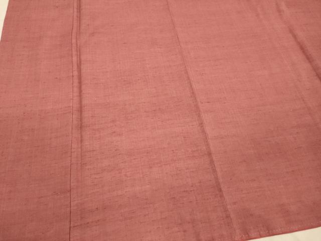 平和屋着物■上質な紬 銀朱色 正絹 逸品 DAAO5182zy