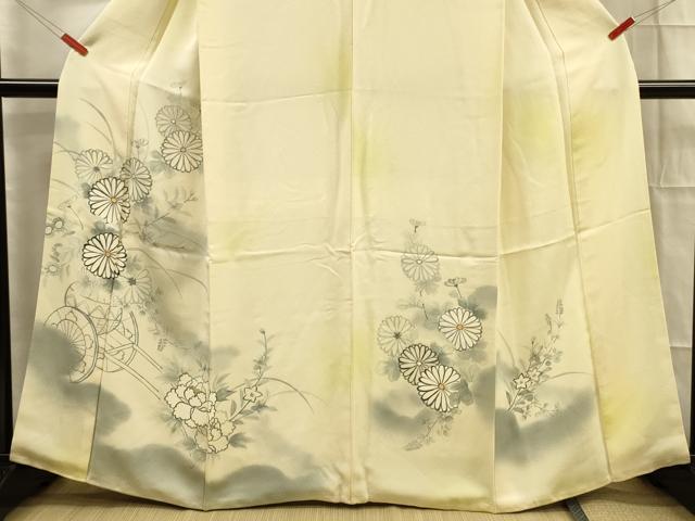平和屋着物■訪問着 手描き 花車文 暈し染め 正絹 逸品 DAAO5183zy