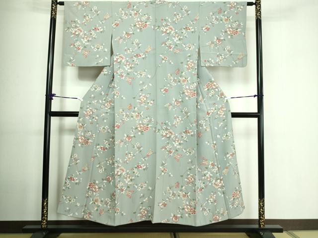 平和屋着物■上質な小紋 花蝶文 金彩 正絹 逸品 DAAO7166sf