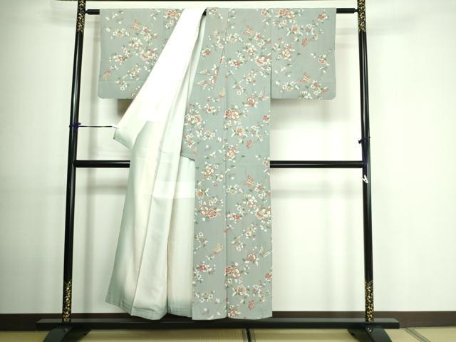 平和屋着物■上質な小紋 花蝶文 金彩 正絹 逸品 DAAO7166sf
