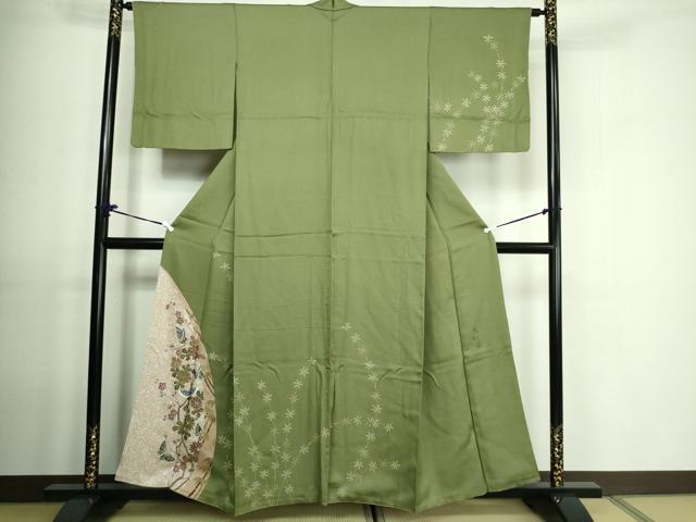 平和屋着物■訪問着 花蝶文 金彩 正絹 逸品 DAAO7167sf