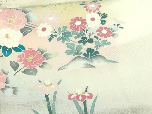 平和屋着物■訪問着 風景草花文 暈し染め 金銀彩 正絹 逸品 DAAO7181sf