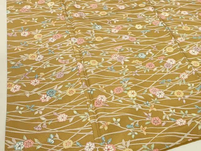 平和屋着物■上質な小紋 型染め 枝花文 正絹 逸品 DAAO7744cm